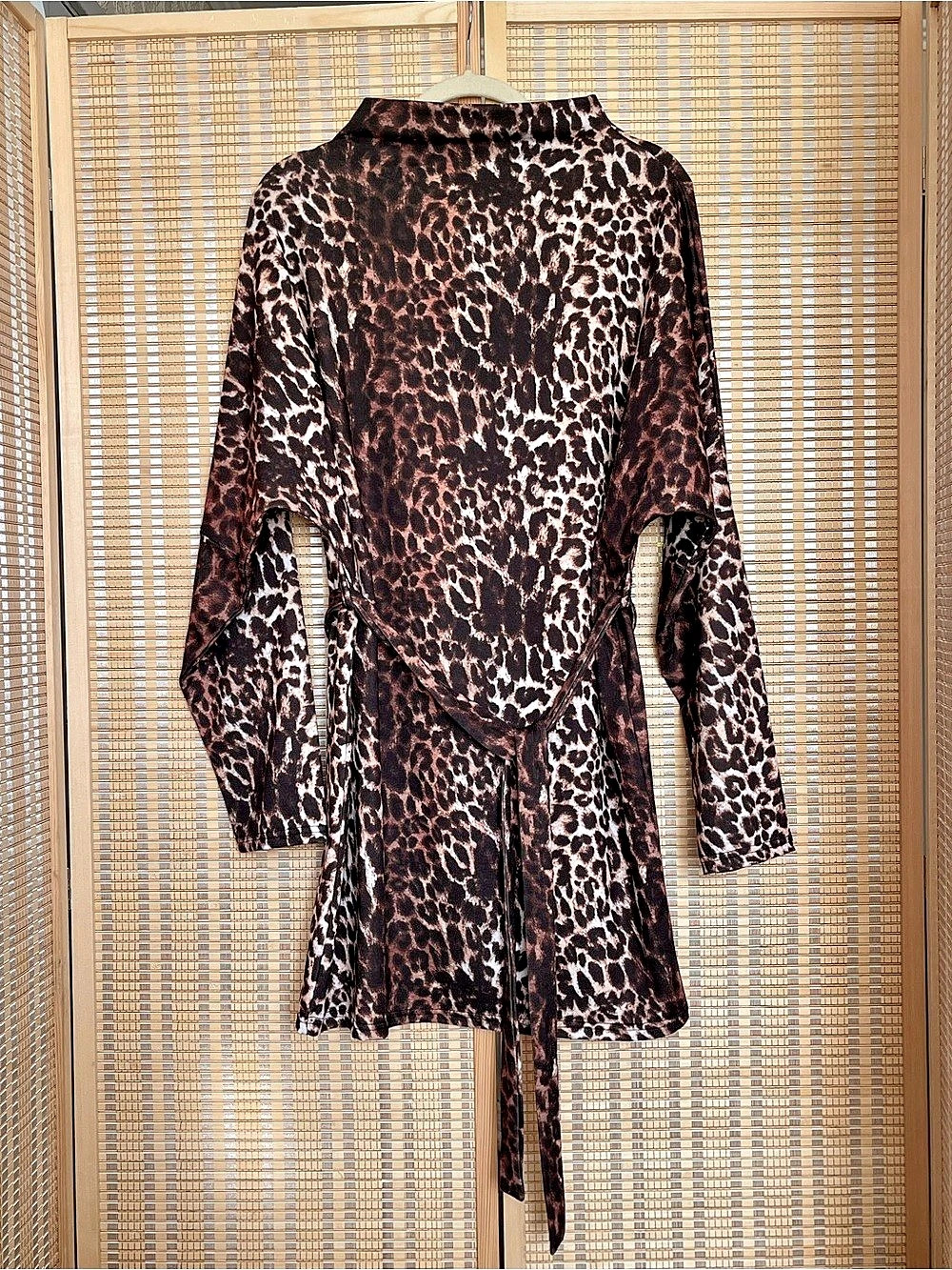 PrettyLittleThing Leopard Print Mini Dress Size 4 NWT
